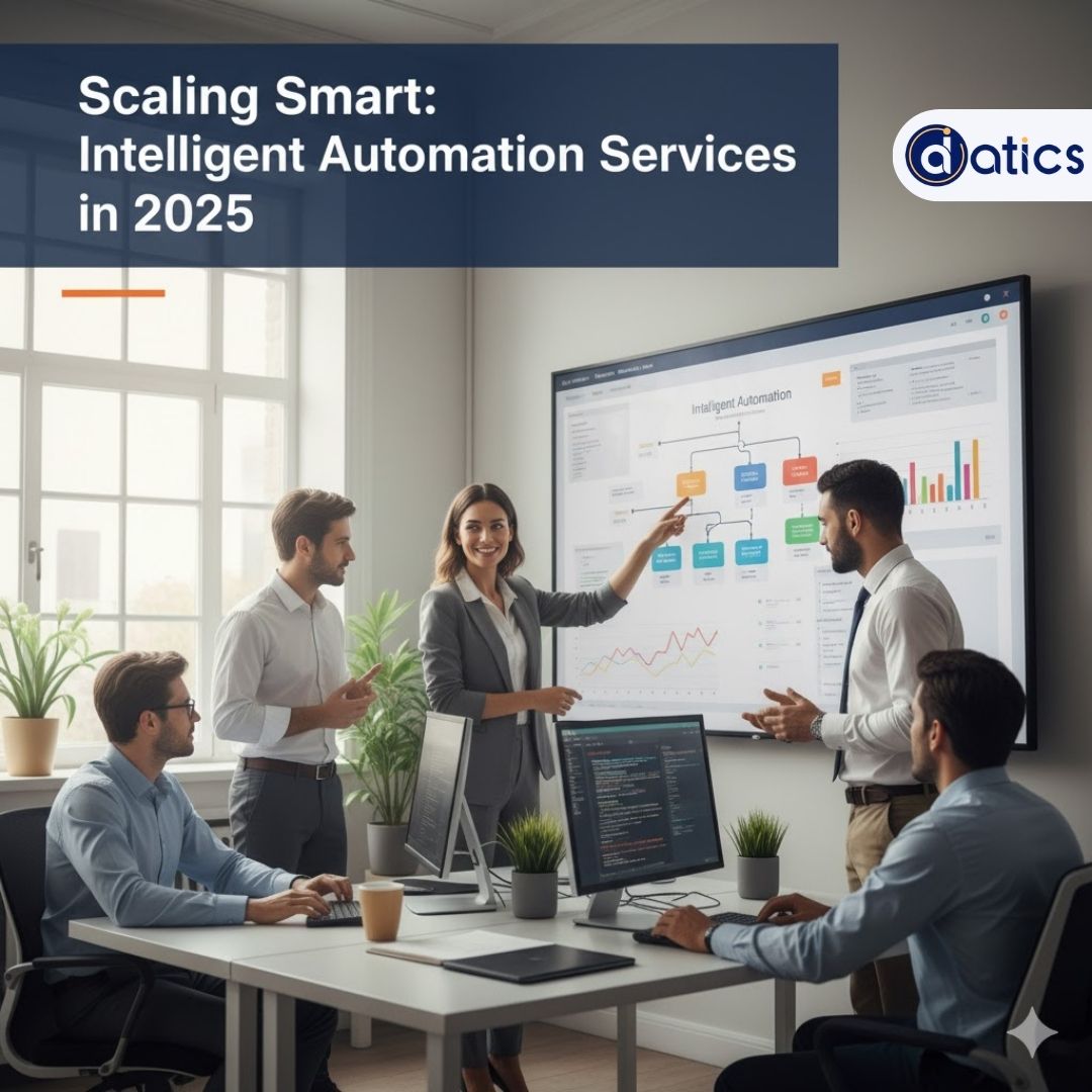 Image depicting the growth of intelligent automation services in 2021, highlighting advancements in smart technology.